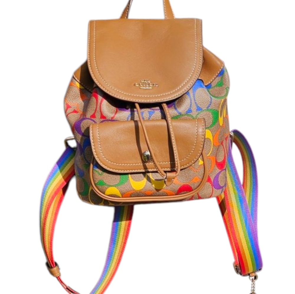 Coach Multicolor Signature Backpack - Picture 2 of 5